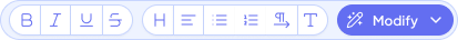 Text toolbar